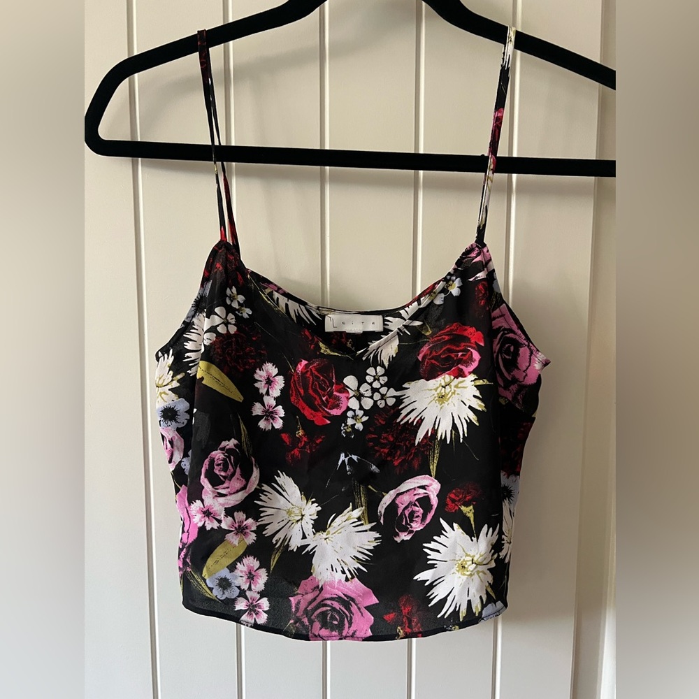 Leith Black Floral Camisole